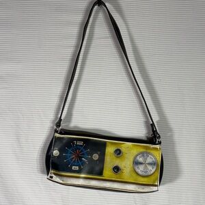Retro Radio Dial Relic Black/Yellow Mini Shoulder Bag